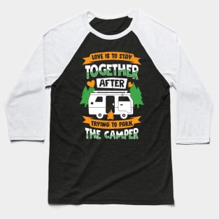 RV Camping Couple Camper Wedding Anniversary Gift Baseball T-Shirt